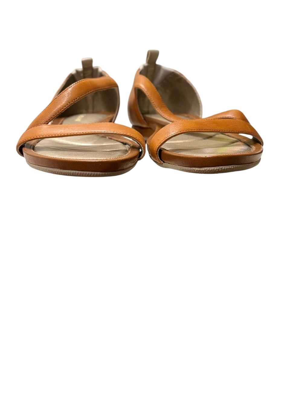 Cole Haan & Nike Cognac Leather Crisscross Strappy Vacation Summer Sandals sz 7 - Picture 6 of 16